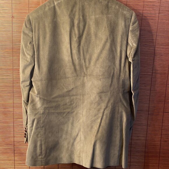 NWT Monsieur Adolfo Green Tan Corduroy 2 Button Blazer Size 44R - Picture 5 of 6